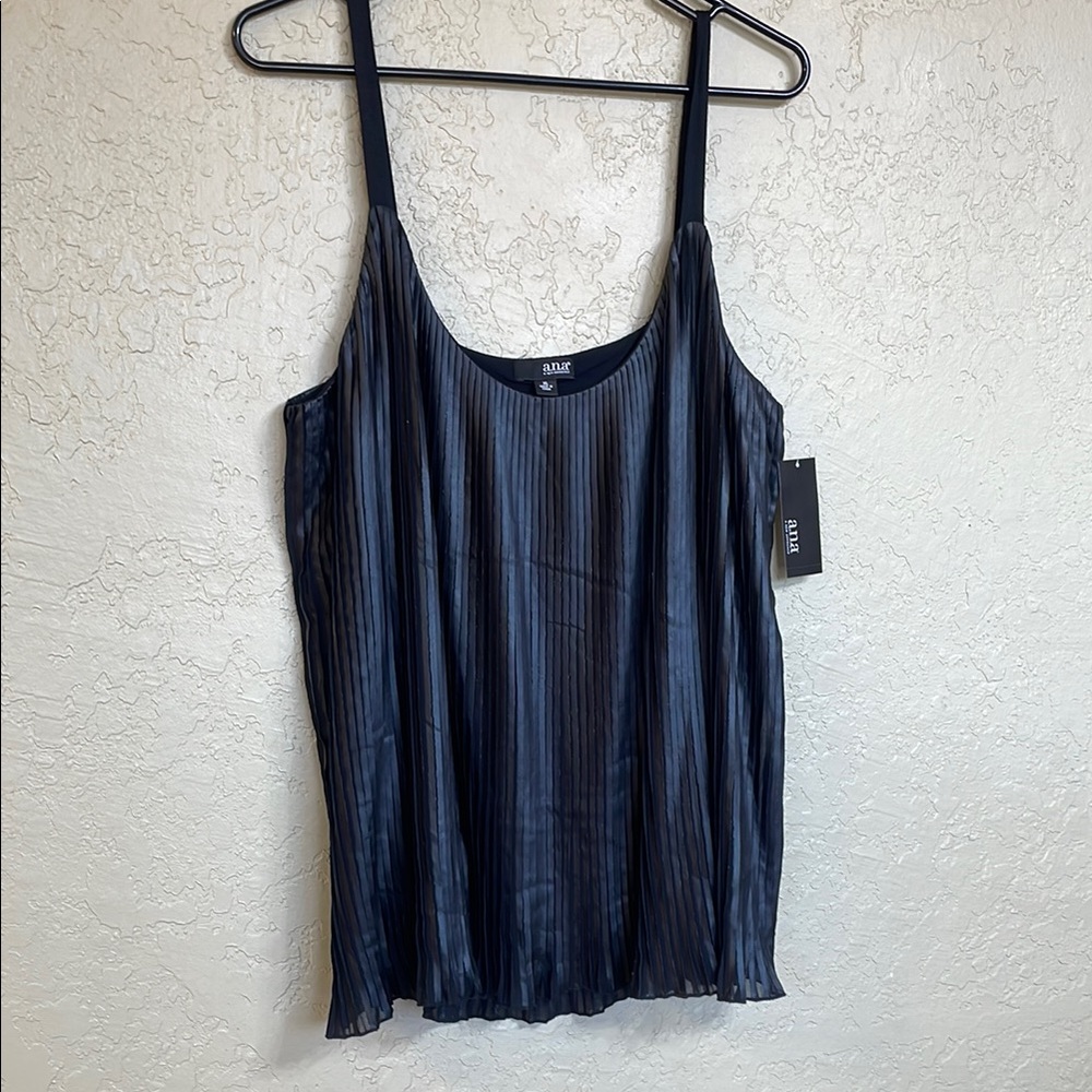a.n.a Navy Pleated Camisole Top